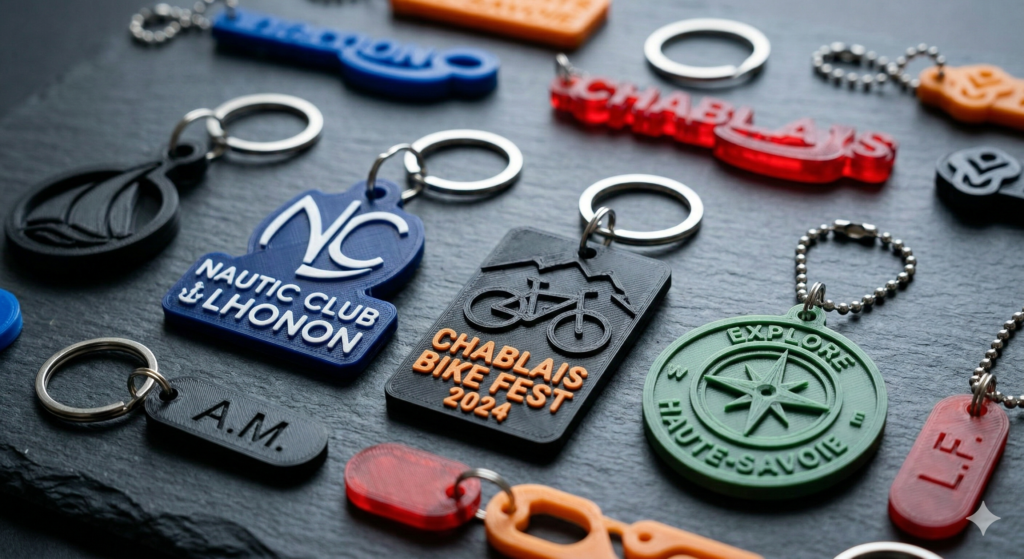 portfolio impression 3D - porte-clés sur mesure